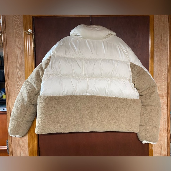 Columbia Leadbetter Point Sherpa Hybrid Jacket Cream tan Sz XXL - Picture 3 of 5